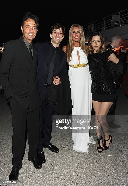 Giulio Base, Luca Argentero,Tiziana Rocca and Myriam Catania attend the Vanity Fair and Gucci Party Honoring Martin Scorsese during the 63rd Annual...