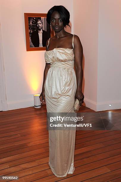 Aissa Maiga attends the Vanity Fair and Gucci Party Honoring Martin Scorsese during the 63rd Annual Cannes Film Festival at the Hotel Du Cap Eden Roc...