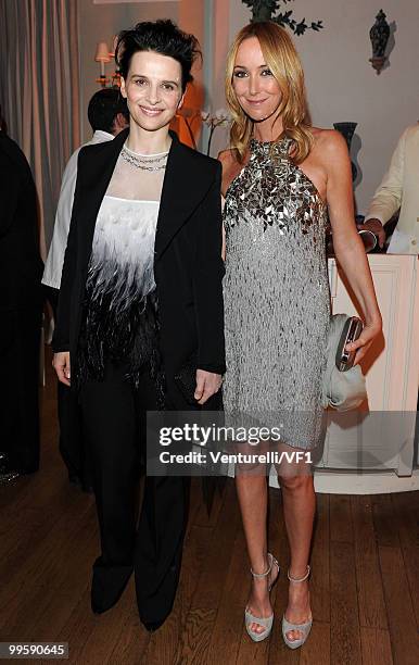 Actress Juliet Binoche and Gucci Creative Director Frida Giannini attend the Vanity Fair and Gucci Party Honoring Martin Scorsese during the 63rd...