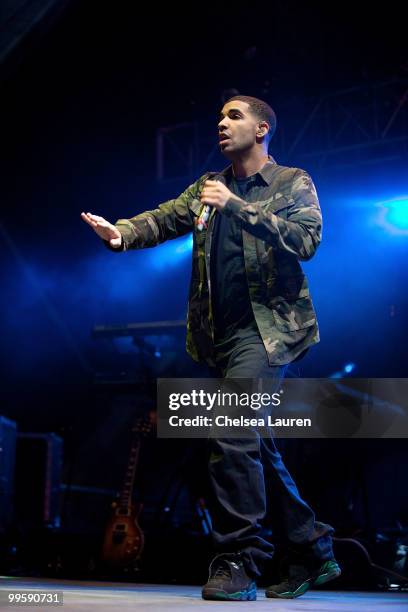 Recording artist Drake performs at the Sungod Festival at UCSD on May 14, 2010 in San Diego, California.