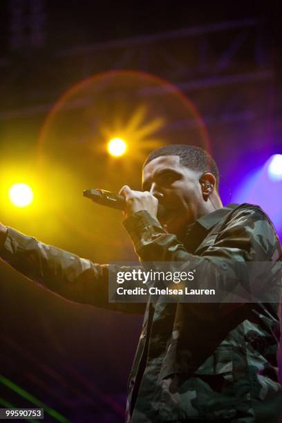 Recording artist Drake performs at the Sungod Festival at UCSD on May 14, 2010 in San Diego, California.