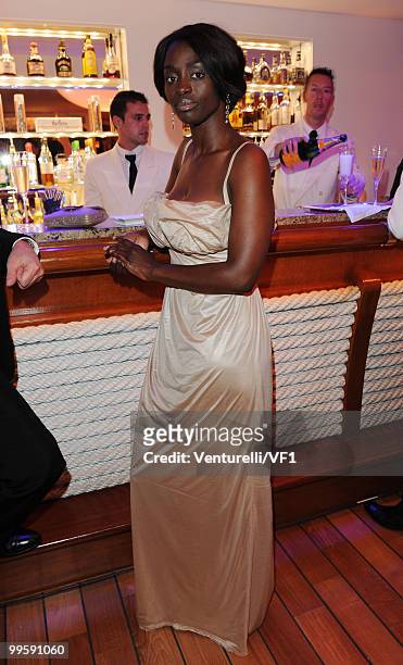 Aissa Maiga attends the Vanity Fair and Gucci Party Honoring Martin Scorsese during the 63rd Annual Cannes Film Festival at the Hotel Du Cap Eden Roc...