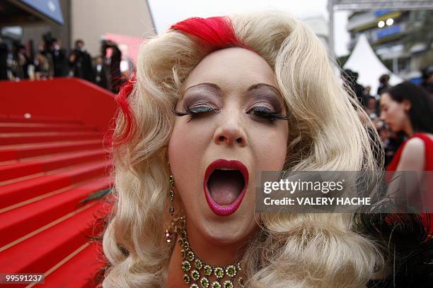 Actress Dirty Martini arrives for the screening of "You Will Meet a Tall Dark Stranger" presented out of competition at the 63rd Cannes Film Festival...