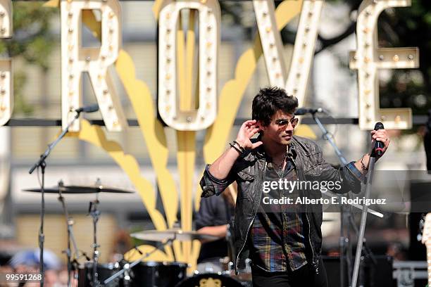 Musician Joe Jonas performs live at the Grove to kick off the summer concert series on May 15, 2010 in Los Angeles, California.