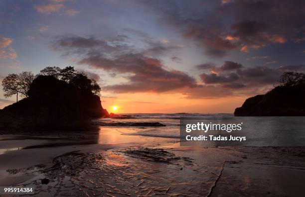 evening at playa nosara - nosara costa rica stock pictures, royalty-free photos & images