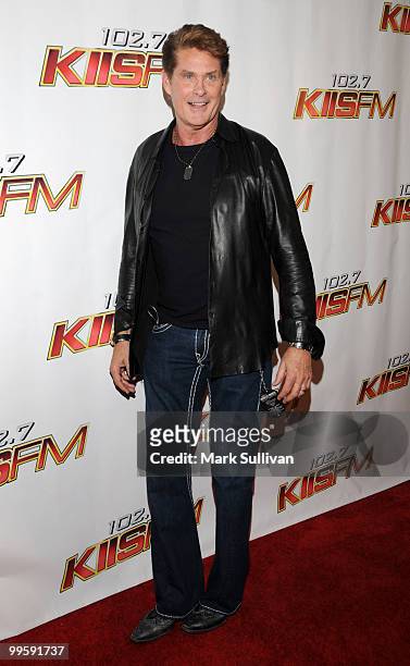 Actor David Hasselhoff attends KIIS FM's 2010 Wango Tango Concert at Nokia Theatre L.A. Live on May 15, 2010 in Los Angeles, California.