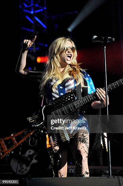 Ke$ha performs at KIIS FM's 2010 Wango Tango Concert at Nokia Theatre L.A. Live on May 15, 2010 in Los Angeles, California.