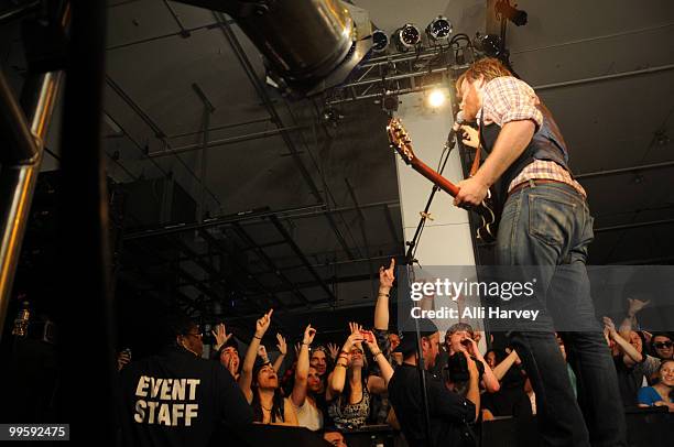 Dan Auerbach of the Black Keys performs at the Classic Car Club on May 15, 2010 in New York City.