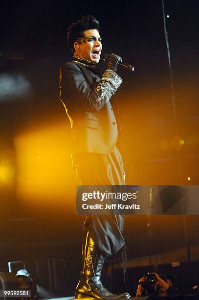 Adam Lambert performs at KIIS FM's 2010 Wango Tango Concert at Nokia Theatre L.A. Live on May 15, 2010 in Los Angeles, California.