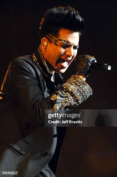 Adam Lambert performs at KIIS FM's 2010 Wango Tango Concert at Nokia Theatre L.A. Live on May 15, 2010 in Los Angeles, California.