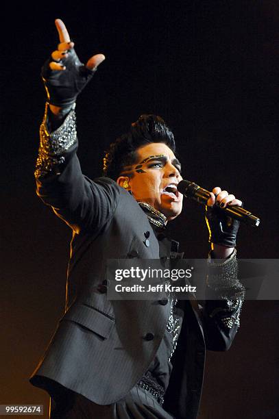 Adam Lambert performs at KIIS FM's 2010 Wango Tango Concert at Nokia Theatre L.A. Live on May 15, 2010 in Los Angeles, California.