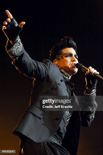 Adam Lambert performs at KIIS FM's 2010 Wango Tango Concert at Nokia Theatre L.A. Live on May 15, 2010 in Los Angeles, California.