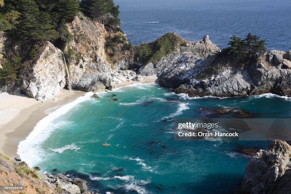 Kayaker near McWay Falls