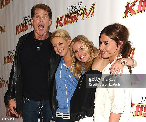 David Hasselhoff, Stephanie Pratt, Kristin Cavallari and Stacie Hall attend KIIS FM's 2010 Wango Tango Concert at Staples Center on May 15, 2010 in...