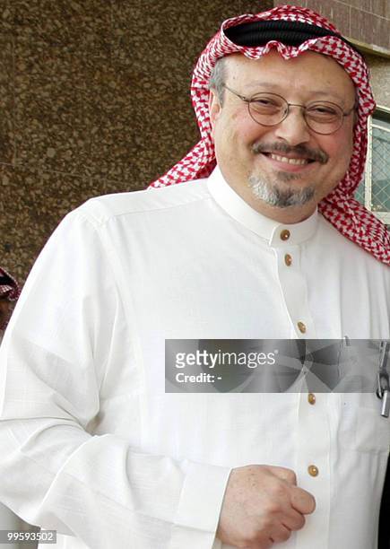 An undated recent file picture shows prominent Saudi journalist Jamal Khashoggi who resigned suddenly on May 16, 2010 in Riyadh from the helm of...