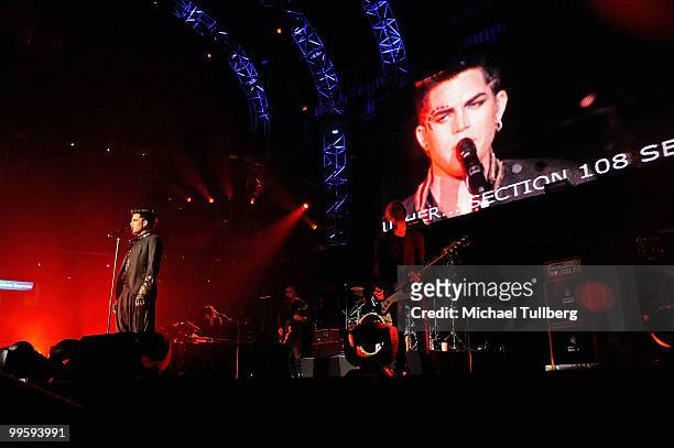 Singer Adam Lambert performs at 102.7 KIIS-FM's Wango Tango 2010 show, held at the Staples Center on May 15, 2010 in Los Angeles, California.