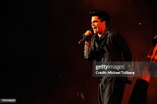 Singer Adam Lambert performs at 102.7 KIIS-FM's Wango Tango 2010 show, held at the Staples Center on May 15, 2010 in Los Angeles, California.