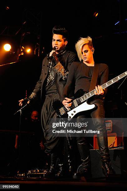 Singer Adam Lambert performs at 102.7 KIIS-FM's Wango Tango 2010 show, held at the Staples Center on May 15, 2010 in Los Angeles, California.