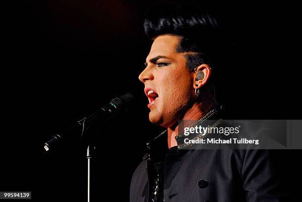 Singer Adam Lambert performs at 102.7 KIIS-FM's Wango Tango 2010 show, held at the Staples Center on May 15, 2010 in Los Angeles, California.