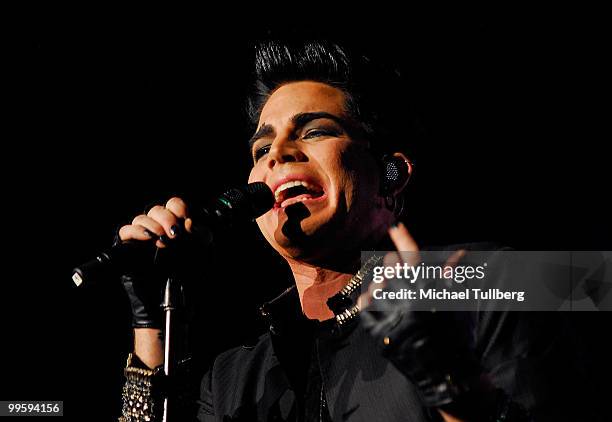 Singer Adam Lambert performs at 102.7 KIIS-FM's Wango Tango 2010 show, held at the Staples Center on May 15, 2010 in Los Angeles, California.