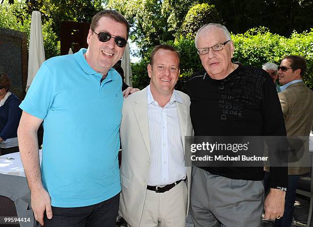 Manager of Sam Film Iceland Thor Arnason, Mr Robinson and CEO of Sam Film Iceland Arnie Samuelsen attend the Morgan Creek International Brunch during...