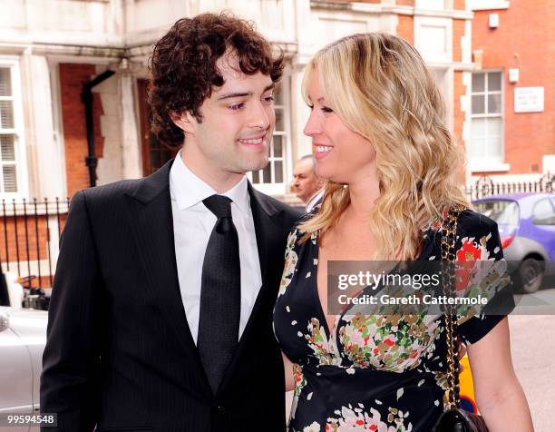 Lee Mead and Denise van Outen attend the wedding of David Walliams and Lara Stone at Claridge's Hotel on May 16, 2010 in London, England.