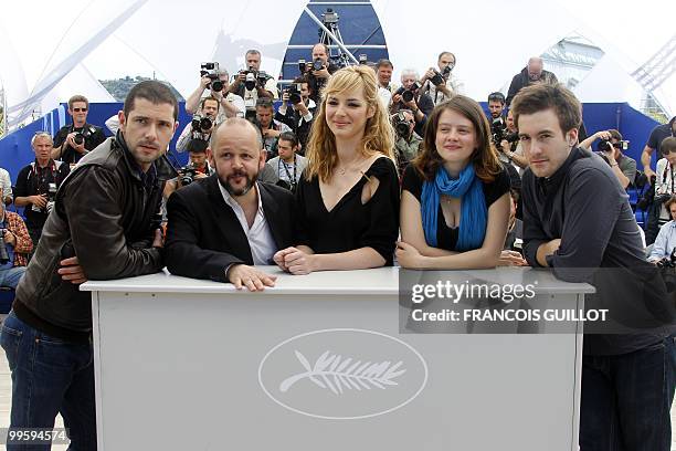 French actor Melvil Poupaud, French director Gilles Marchand, French actress Louise Bourgoin, Belgian actress Pauline Etienne and French actor...