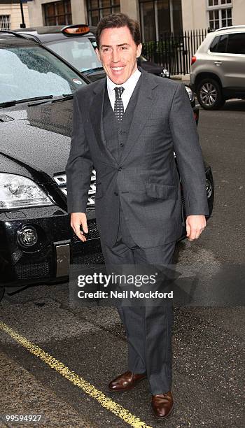 Rob Brydon attends the wedding of David Walliams and Lara Stone at Claridge's Hotel on May 16, 2010 in London, England.