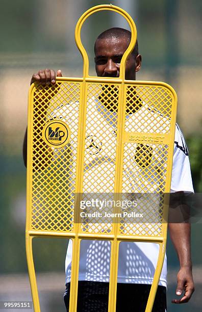 Cacau of Germany is seen during the German National Team training session at Verdura Golf and Spa Resort on May 16, 2010 in Sciacca, Italy.