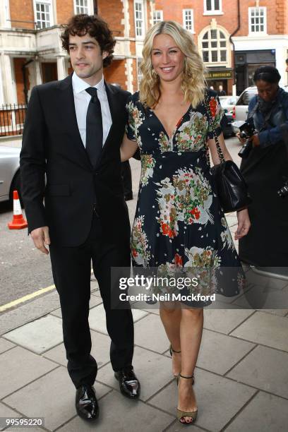 Lee Mead and Denise Van Outen attends the wedding of David Walliams and Lara Stone at Claridge's Hotel on May 16, 2010 in London, England.