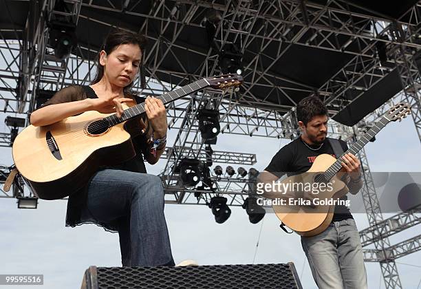 Rodrigo Y Gabriela perform at The Hangout Beach Music and Arts Festival on May 15, 2010 in Gulf Shores, Alabama.