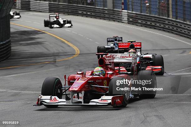 Felipe Massa of Brazil and Ferrari drives during the Monaco Formula One Grand Prix at the Monte Carlo Circuit on May 16, 2010 in Monte Carlo, Monaco.