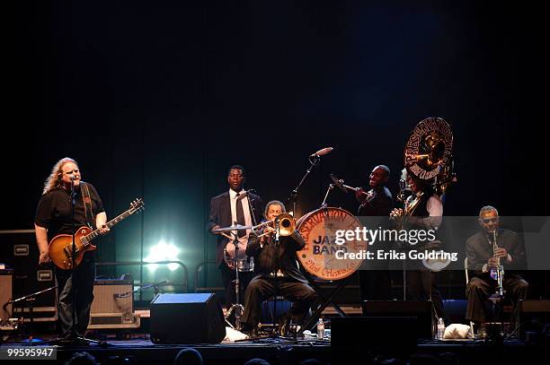 Warren Haynes joins Preservation Hall Jazz Band for "St. James Infirmary" at The Hangout Beach Music and Arts Festival on May 15, 2010 in Gulf...