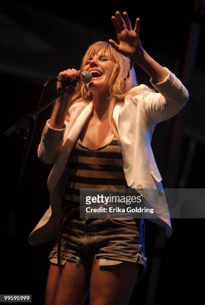Grace Potter joins Preservation Hall Jazz Band for "St. James Infirmary" at The Hangout Beach Music and Arts Festival on May 15, 2010 in Gulf Shores,...
