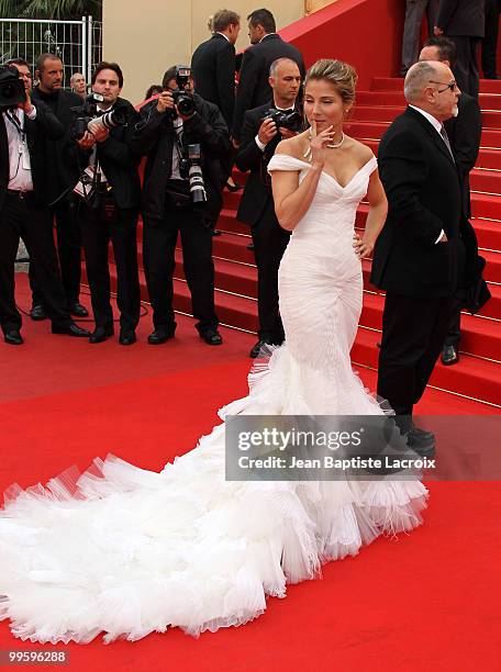 Elsa Pataky attends the 'You Will Meet A Tall Dark Stranger' premiere at the Palais des Festivals during the 63rd Annual Cannes Film Festival on May...