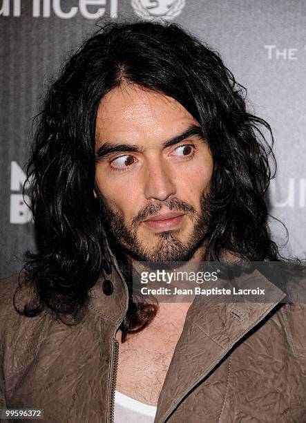 Russell Brand attends the Montblanc Charity Cocktail hosted by the Weinstein Company to benefit UNICEF at Soho House on March 6, 2010 in West...