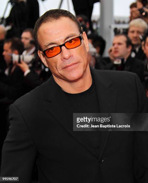 Jean-Claude Van Damme attends the 'You Will Meet A Tall Dark Stranger' Premiere held at the Palais des Festivals during the 63rd Annual International...