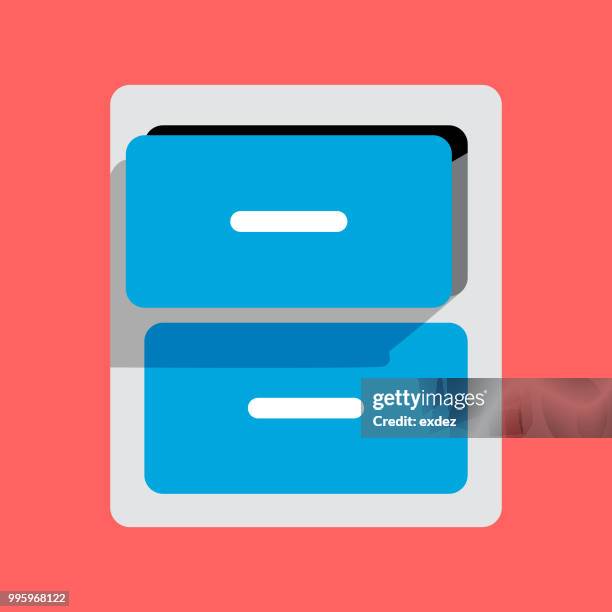 shelf storage icon - opening drawer stock illustrations