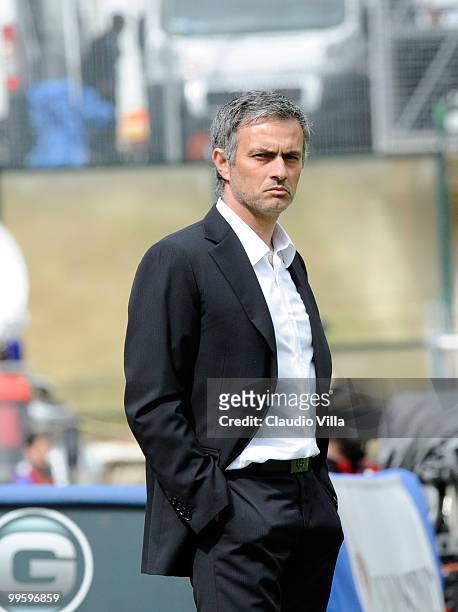 Internazionale Milano Head Coach Jose Mourinho during the Serie A match between AC Siena and FC Internazionale Milano at Stadio Artemio Franchi on...