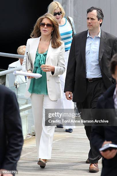 Queen Noor of Jordan attends the 'Countdown to Zero' Photo Call held at the Palais des Festivals during the 63rd Annual International Cannes Film...