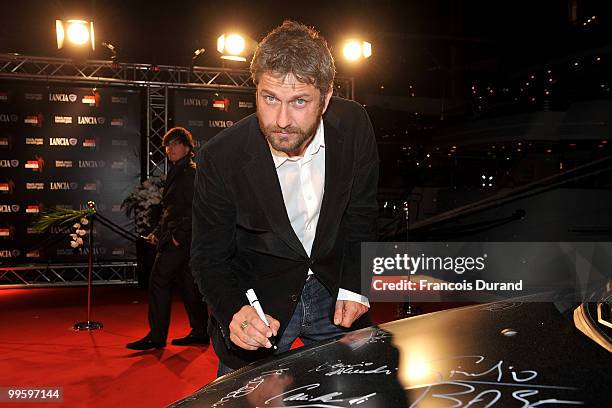 Actor Gerald Butler attends the Black Moon Benefit Gala for the Mandela Foundation, hosted by Lancia on board of the Signora del Vento on May 15,...