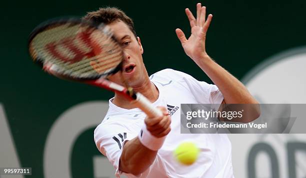 Philipp Kohlschreiber of Germany in action during his match against Jeremy Chardy of France during day one of the ARAG World Team Cup at the...