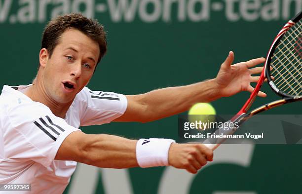 Philipp Kohlschreiber of Germany in action during his match against Jeremy Chardy of France during day one of the ARAG World Team Cup at the...