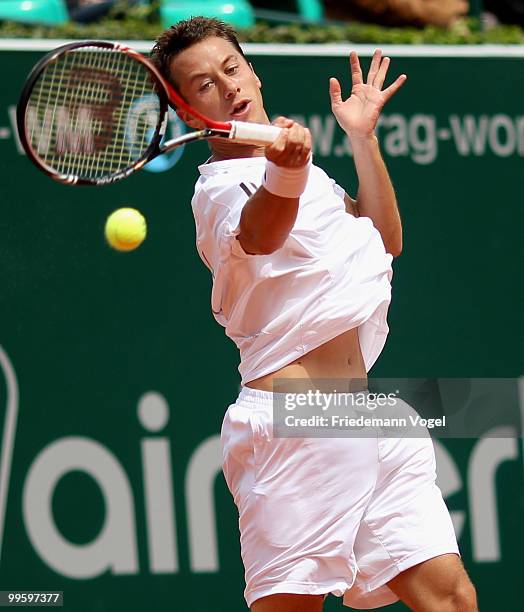 Philipp Kohlschreiber of Germany in action during his match against Jeremy Chardy of France during day one of the ARAG World Team Cup at the...