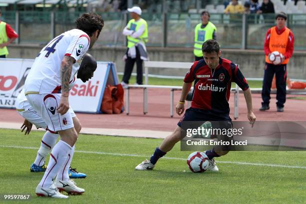 Andrea Cossu of Cagliari during the Serie A match between Cagliari Calcio and Bologna FC at Stadio Sant'Elia on May 16, 2010 in Cagliari, Italy.