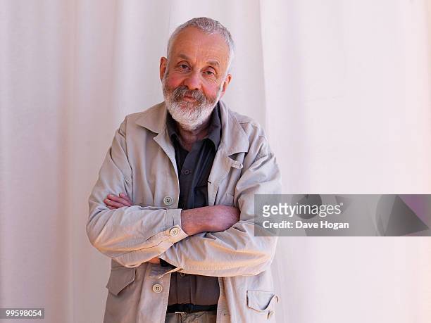 Mike Leigh director of the film "Another Year" poses for a portrait session at the Moet and Chandon Beach during the 63rd Annual Cannes Film Festival...