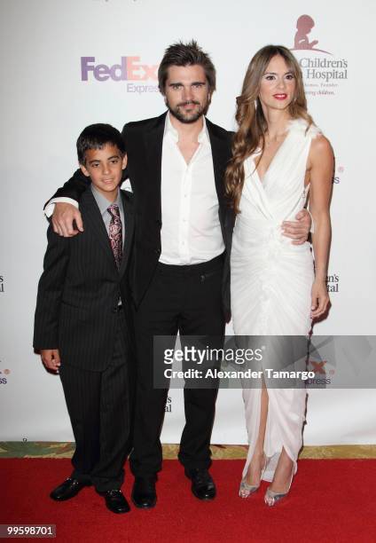 Juanes and wife Karen Martinez arrive at 8th annual FedEx and St. Jude Angels and Stars Gala at InterContinental Hotel on May 15, 2010 in Miami,...