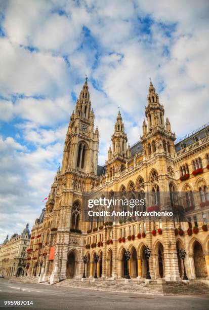 rathaus (city hall) in vienna, austria - vienna city stock pictures, royalty-free photos & images