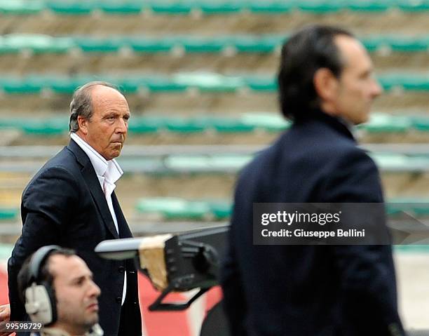 Giampiero Venturai head coach of Bari during the Serie A match between AS Bari and ACF Fiorentina at Stadio San Nicola on May 16, 2010 in Bari, Italy.