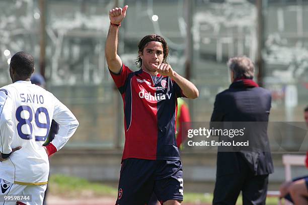 Alessandro Matri of Cagliari during the Serie A match between Cagliari Calcio and Bologna FC at Stadio Sant'Elia on May 16, 2010 in Cagliari, Italy.